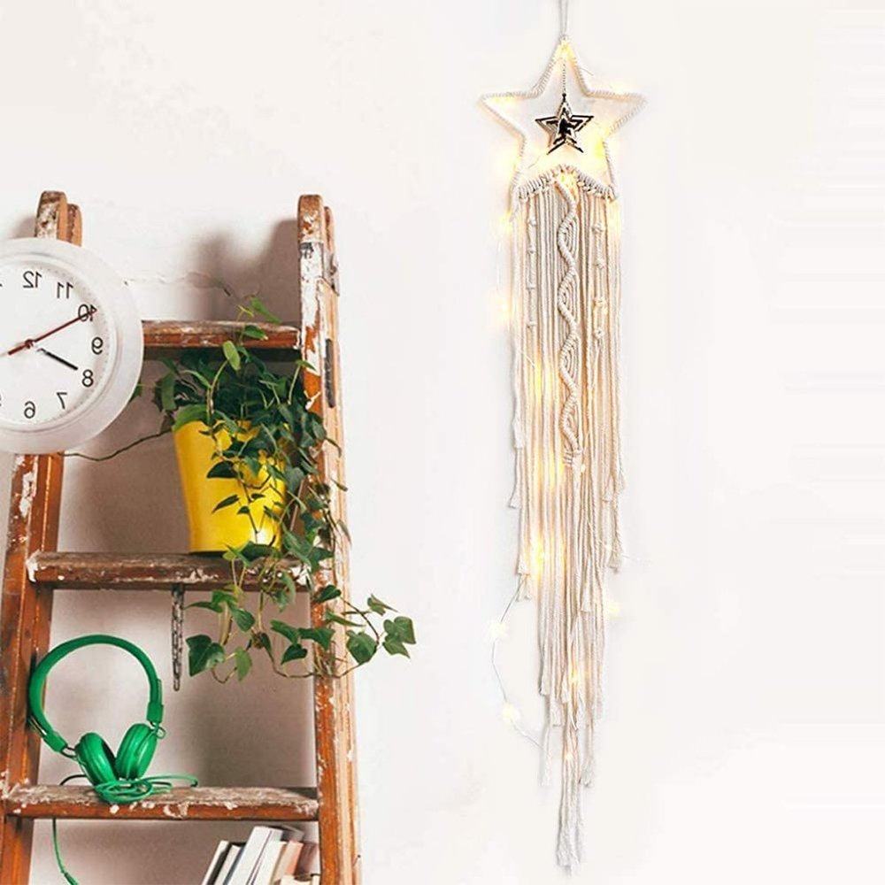 🌻NEW🌻Bohemian Star Macrame Wall Hanging Art - Picture 3 of 5